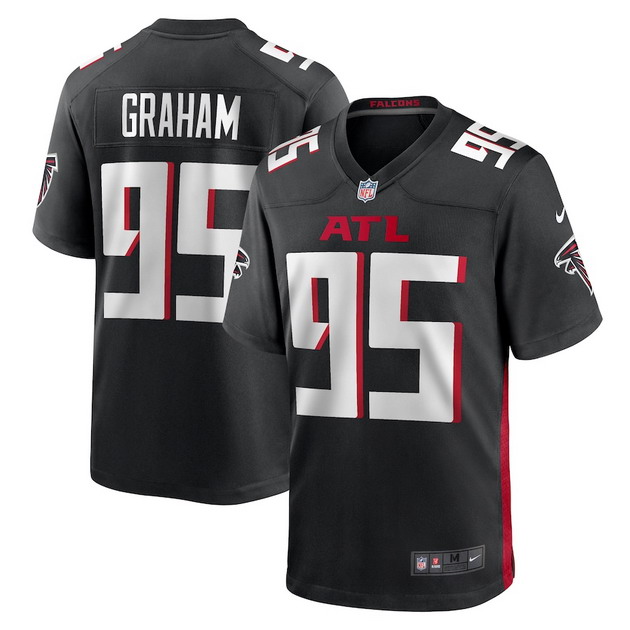 mens nike taquon graham black atlanta falcons game jersey
